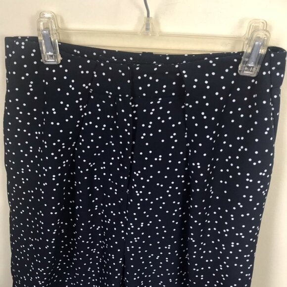 Frank And Oak NEW Polka Dot Trousers Pants Pleats Zipper Fly Pockets Lined Wide - Picture 5 of 16